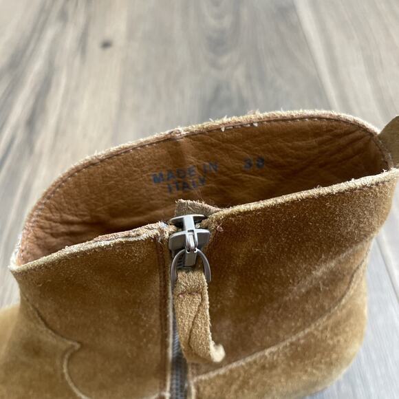 Golden Goose Suede Young Cowboy Ankle Boots Studded Side-Zip Block Heel Size 38 - Picture 5 of 9